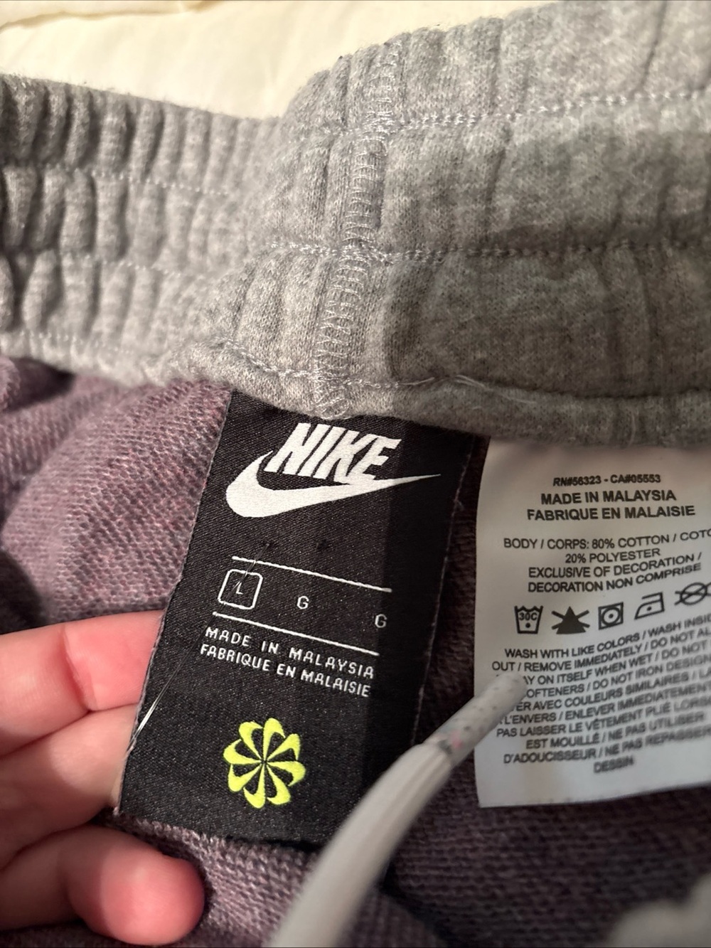 Nike Women's NSW Sportswear Wide Leg SweatPants Loose Fit Gray Size L - Picture 4 of 4